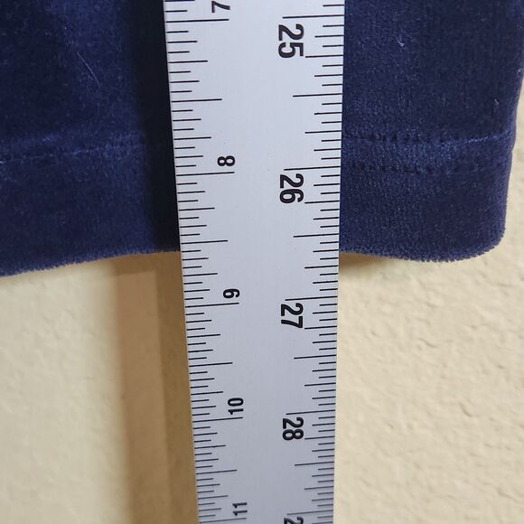 Lauren Ralph Lauren Navy Blue‎ Velvet Pull On Lounge comfort elastic Pants Sz XL - Picture 7 of 10